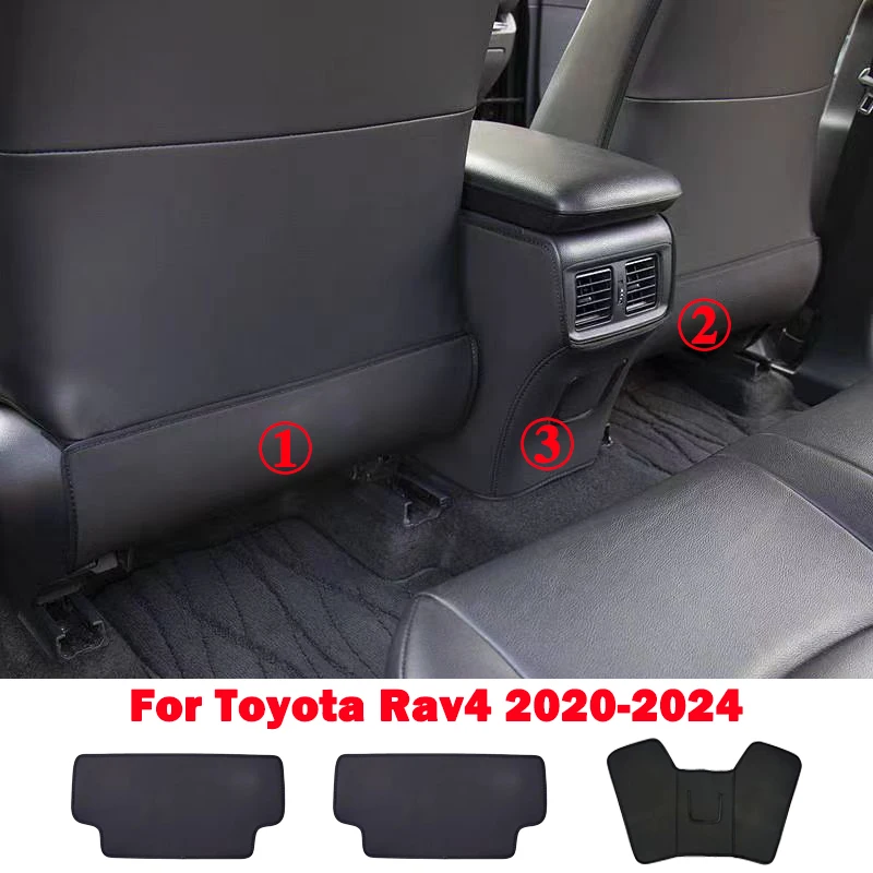 Car Seat Back Anti Kick Pad Cover For Toyota RAV4 2024 2023 2022 2021 2020, Anti-Dirty Waterproof Seat Protection Mats