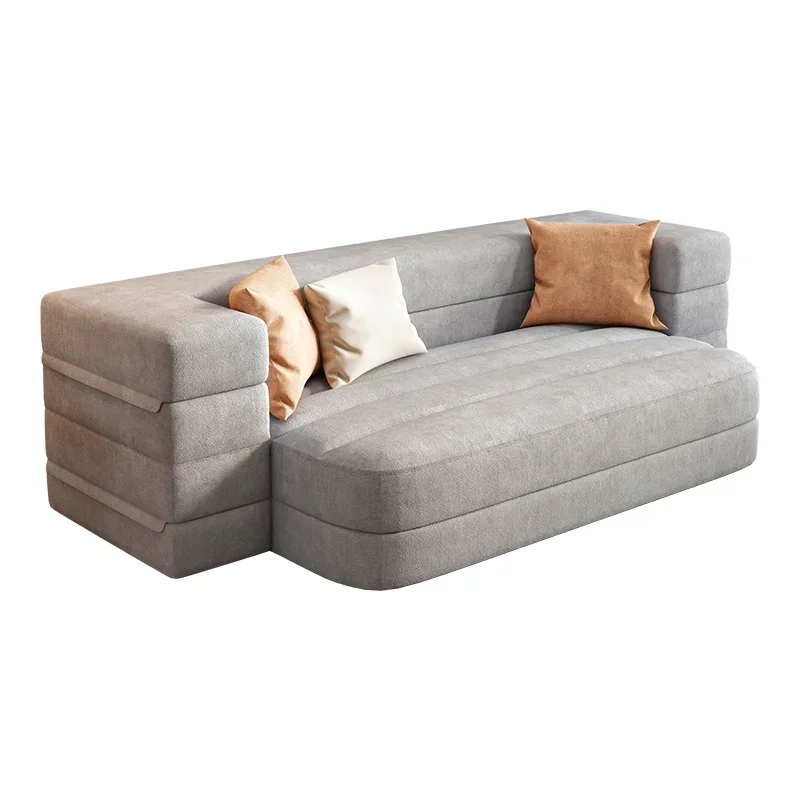 Double foldable small apartment technology cloth matte sofa bed