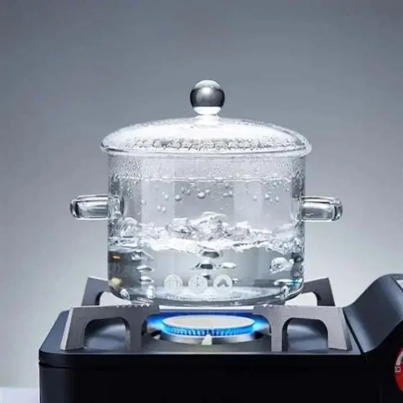 

Heat-Resistant Glass Soup Pot Transparent Soup and Stock Pot Household Glass Bowl Kitchen Utensils Gas Stove