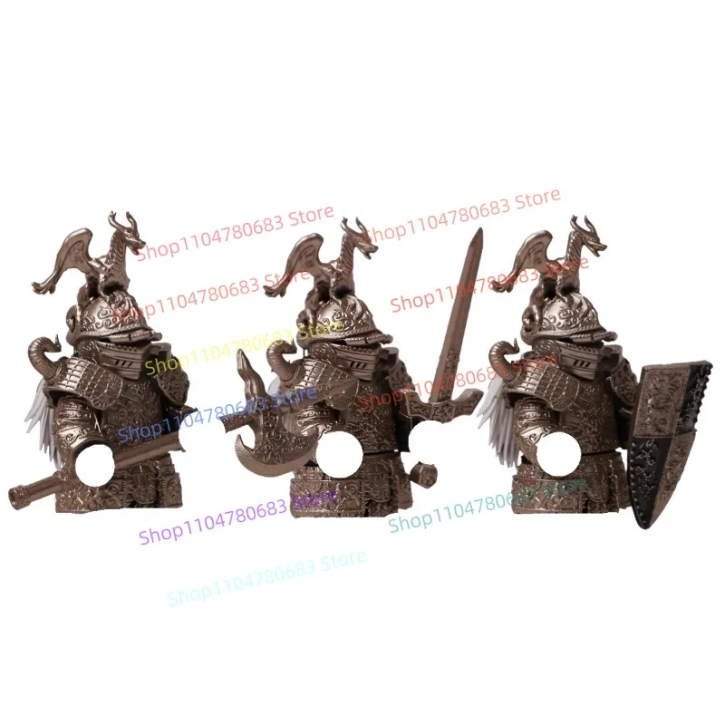MOC Building Blocks Ancient Battle Knight MiniFigure Assembly Model Display Piece Anime Cartoon Accessories Toy Collectible Gift