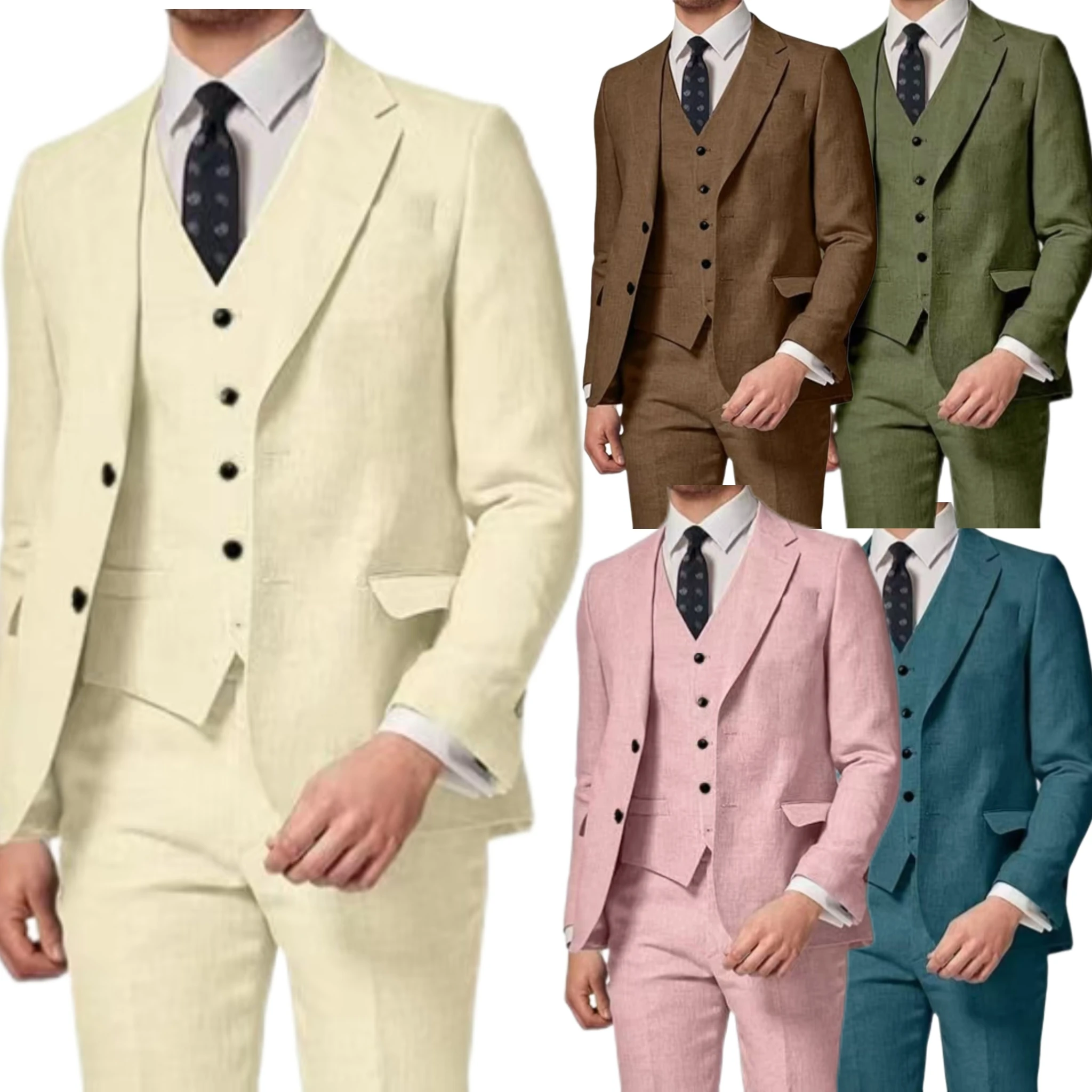 Full men's suits，solid color formal business suits，2024 hot sale，Colorful，singer costume, DJ ，stage costume