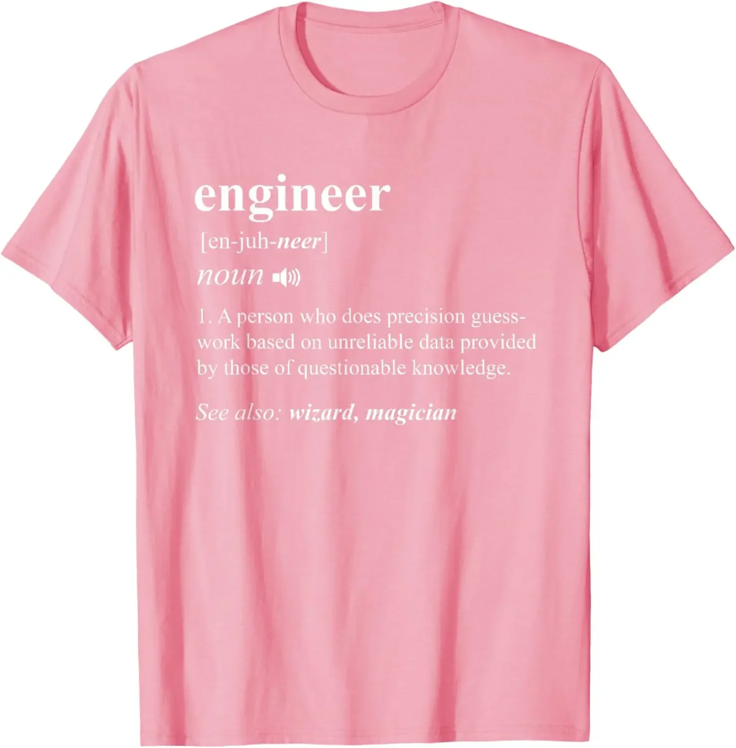 Funny Engineer Definition T Shirt Short Sleeve Graphic Tee Novelty Gift For Engineer Soft Breathable Casual Tops For Men Women