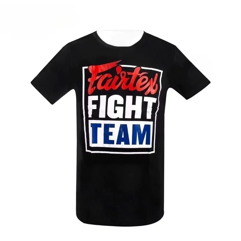 2026 Men O-Neck T Shirt Front Square Frame Retro Fight Theme Color Block Letter Art Print Loose Short Sleeve Streetwear Tee Kids