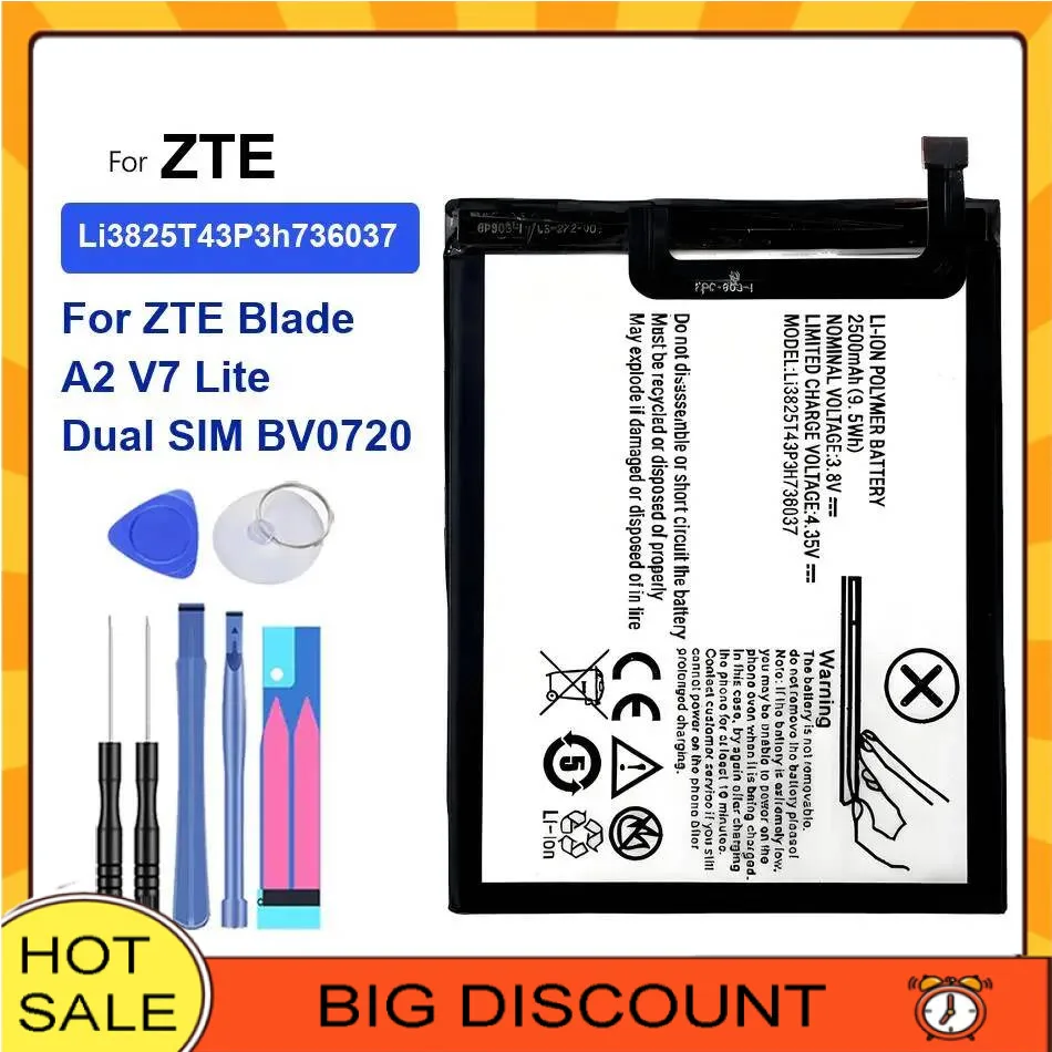 

Mobile Phone Battery High-Efficiency Li3825t43p3h736037 LI3949T44P8H945754 2500-5000Mah For Zte Blade A2 V7 Plus Lite