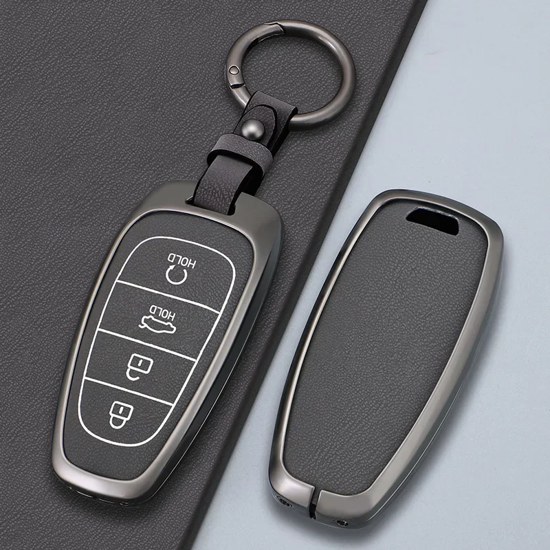 

Alloy Auto Shell Fob For Hyundai Elantra Grandeur Accent Solaris Sonata Palisade Kona Creta I20 I30 IX35 IX25 Car Key Case Cover