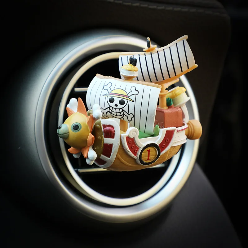 Anime One Piece Thousand Sunny Going Merry Car Air Outlet Fragrance Decoration Luffy Zoro Modeling Car Perfume Clip Kids Gifts