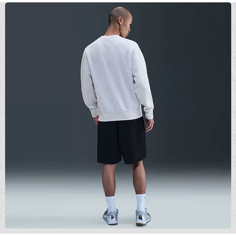 Nike Striped Trim Hoodie Preppy Style Ribbed Collar All Match Daily Commute Sweat TopFN3887-051 1PCS