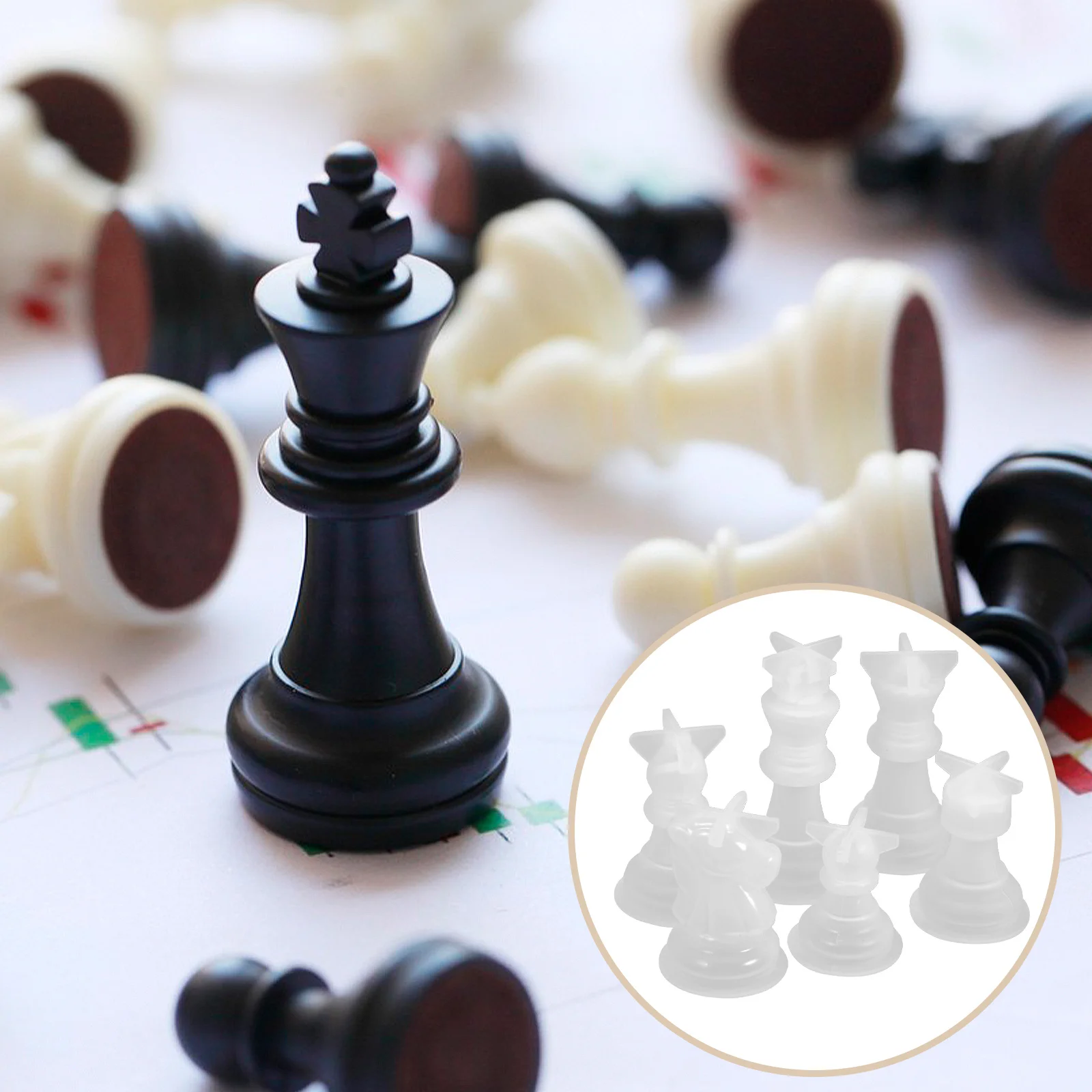 

6pcs Silicone Making Fondant Craft Handicrafts Chess Handicraft Shape Mold Silicone Diy Diy Molds Molds