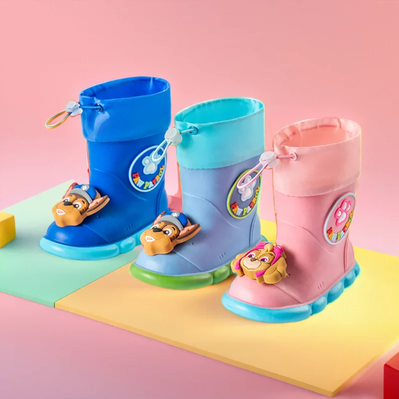 PAW PATROL Buty przeciwdeszczowe Dziewczynki Chłopcy Dziecięce buty przeciwdeszczowe do kostki Wodoodporne buty Okrągłe palce Buty do wody Miękkie