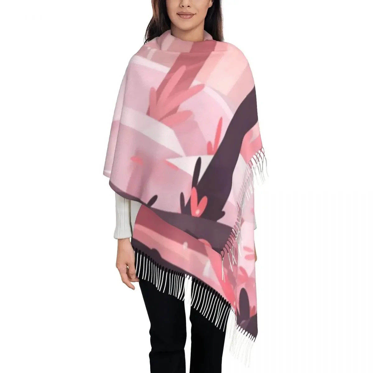 Pequeno Fox In The Woods Xale Um lenço com borla