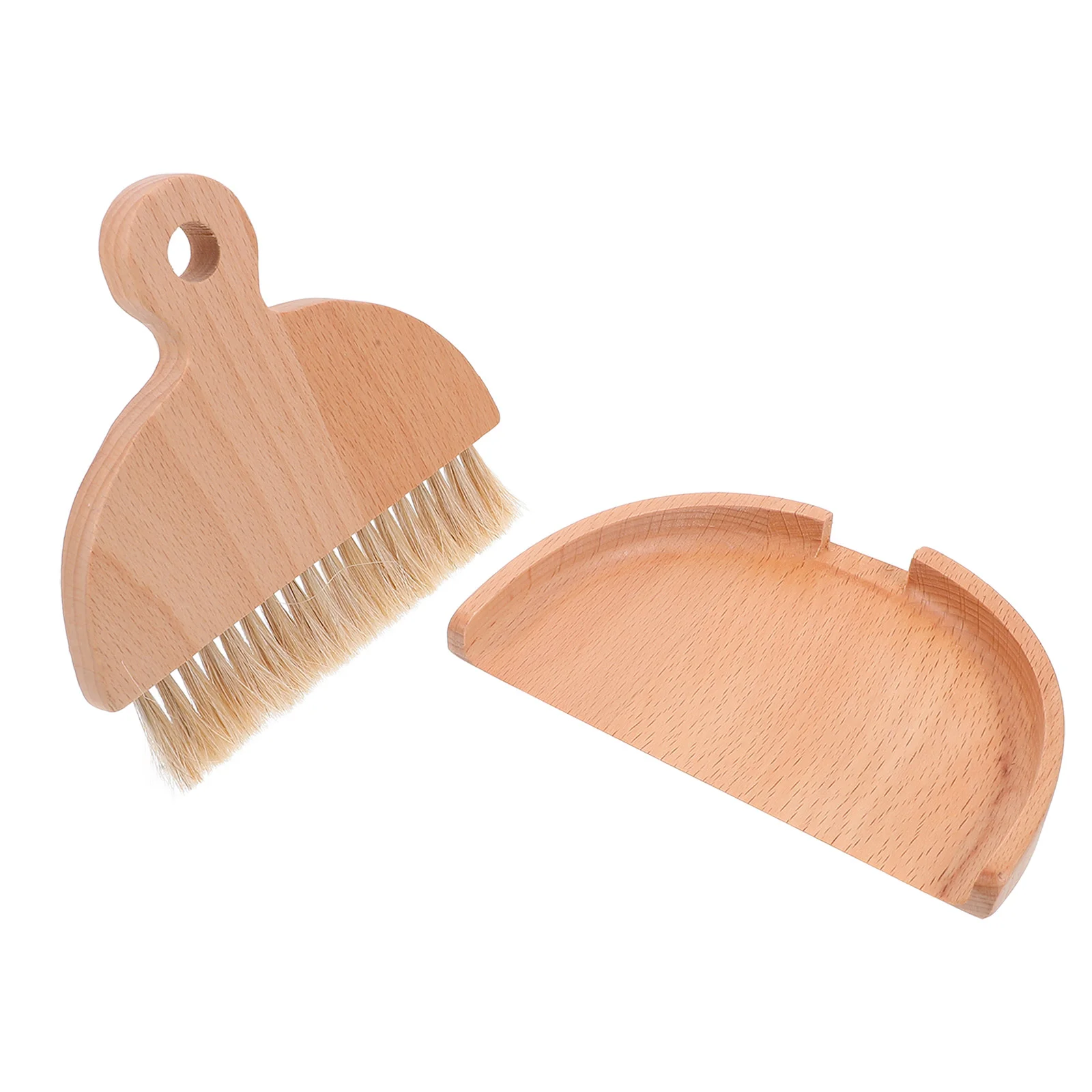 

2PCS Wooden Desktop Cleaning Brush Dustpan Set Mini Broom Dustpan Kit Multi Function Small Brush for Home Car Office Camping