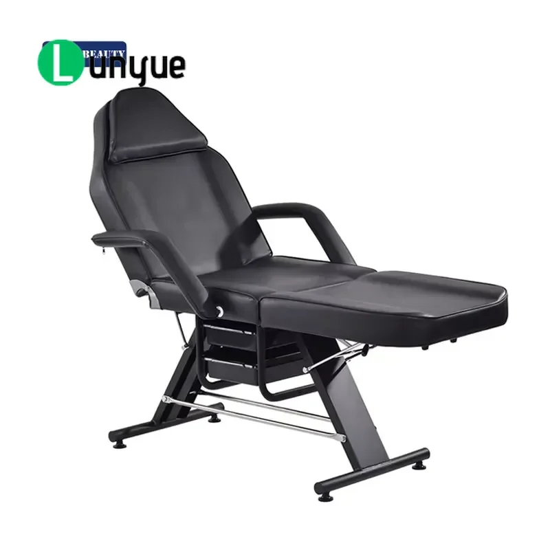 Portable Massage Bed Facial Table for Eyelash Extensions Spa Beauty Lightweight Foldable Air Meter Adjustable Treatment