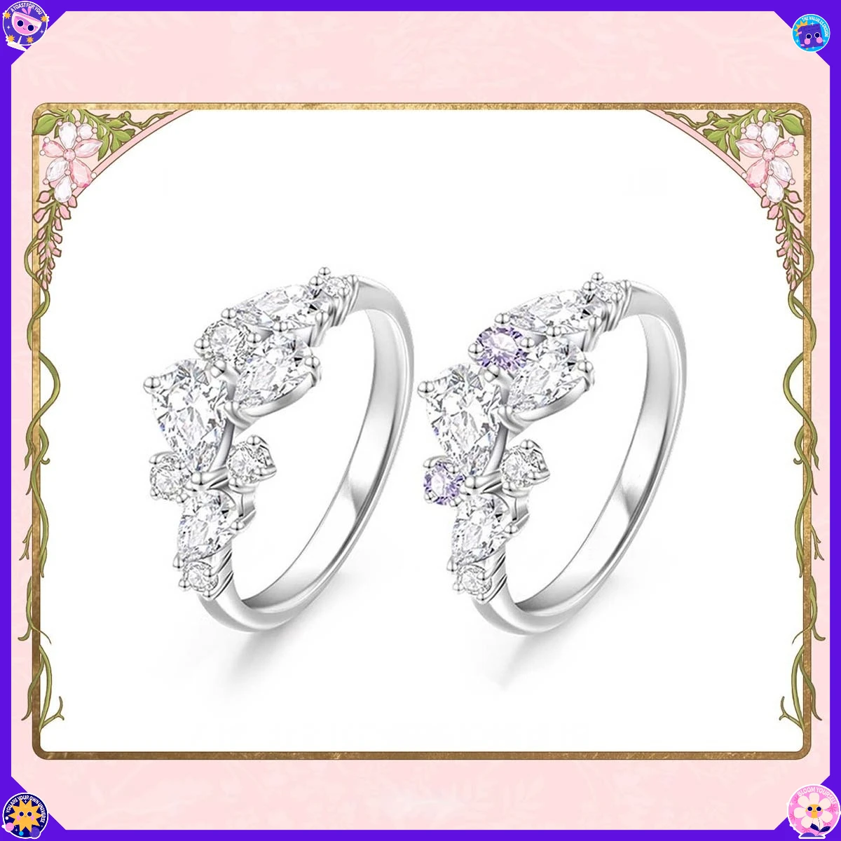 

Новая модель 2026 года, кольцо с цветком глицинии, кольцо для лучших подруг, женский подарок для лучших подруг