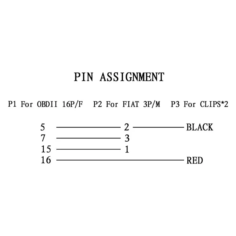 NIEUW Voor Fiat/Alfa/Lancia 3 Pin naar 16 Pin OBDII OBD2 connector Adapter Auto-Auto Kabel voor Fiat 3pin Vrouwelijke Diagnose Kabel Tool