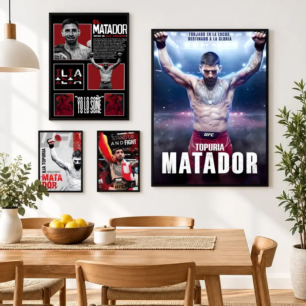 Mixed Martial Athlete I-Ilia TopuriaS Poster Waterproof HD Modern Peel And Stick Wall Decor Living Room Dorm Garage
