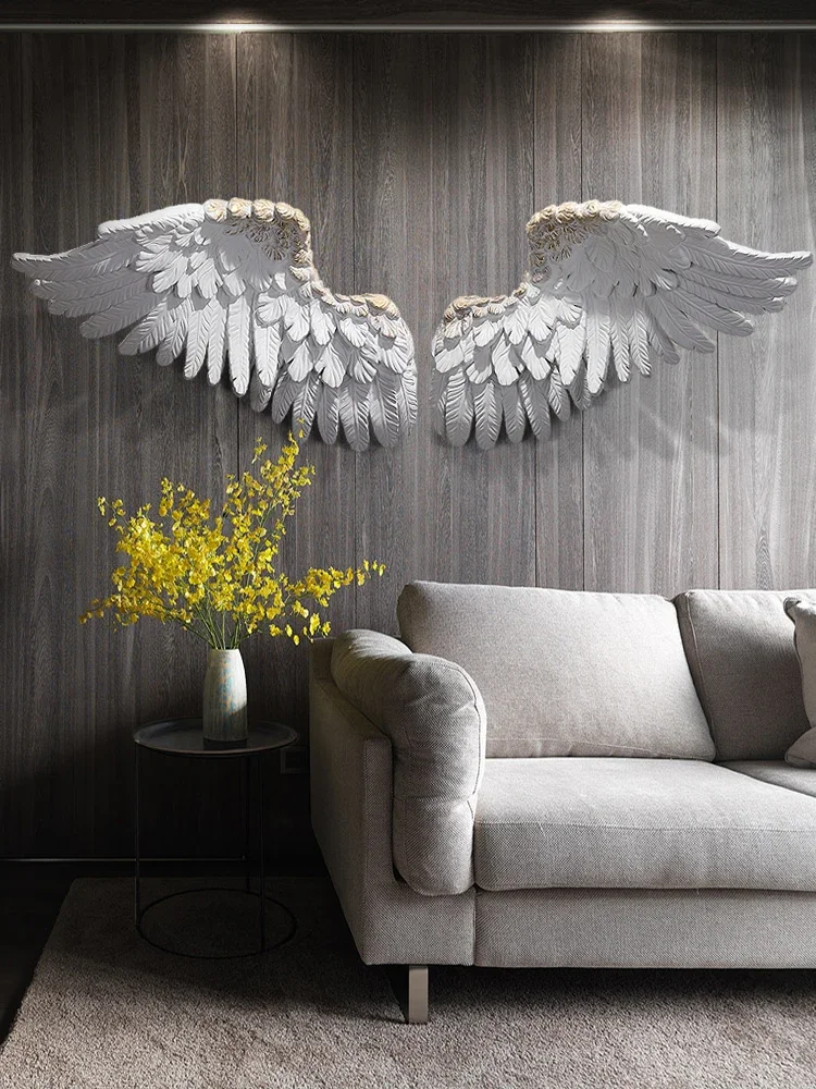 Nordic Style Home Decor Wings 3D Stereoscopic Wall Decoration Living Room TV Background Bedroom Bedside 3D Tridimensional Pendan