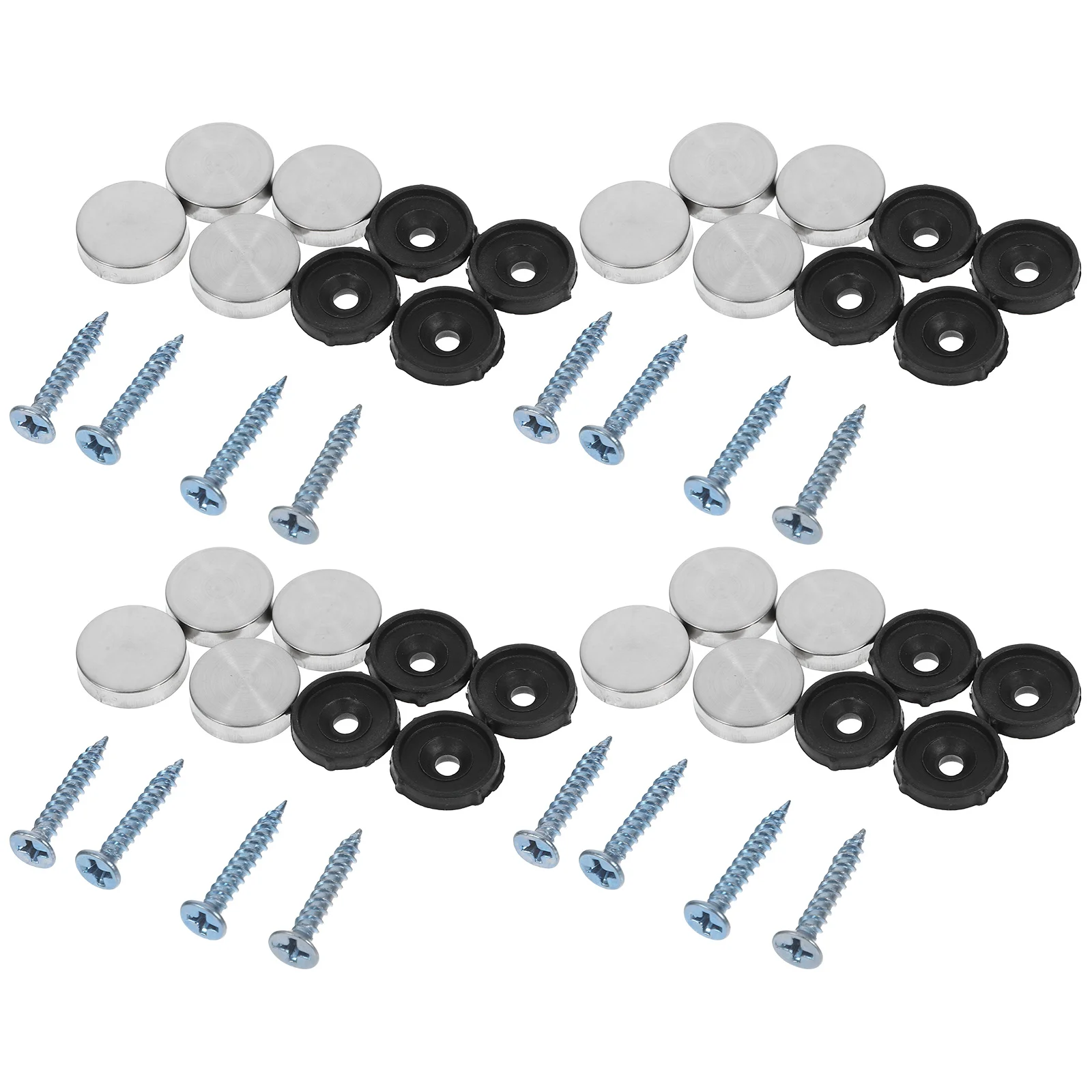 

100Pcs Stainless Steel Mirror Screws Decorative Caps Cover Nails Decor Bathroom Living Room Bedroom Installation