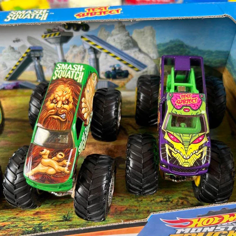 Hot Wheels Monster Trucks Mythical Maulers Diecast Car 4-Pack 1:64 Scale Metals Toy Trucks Boys Collectible Toy Cars Gifts GJG94