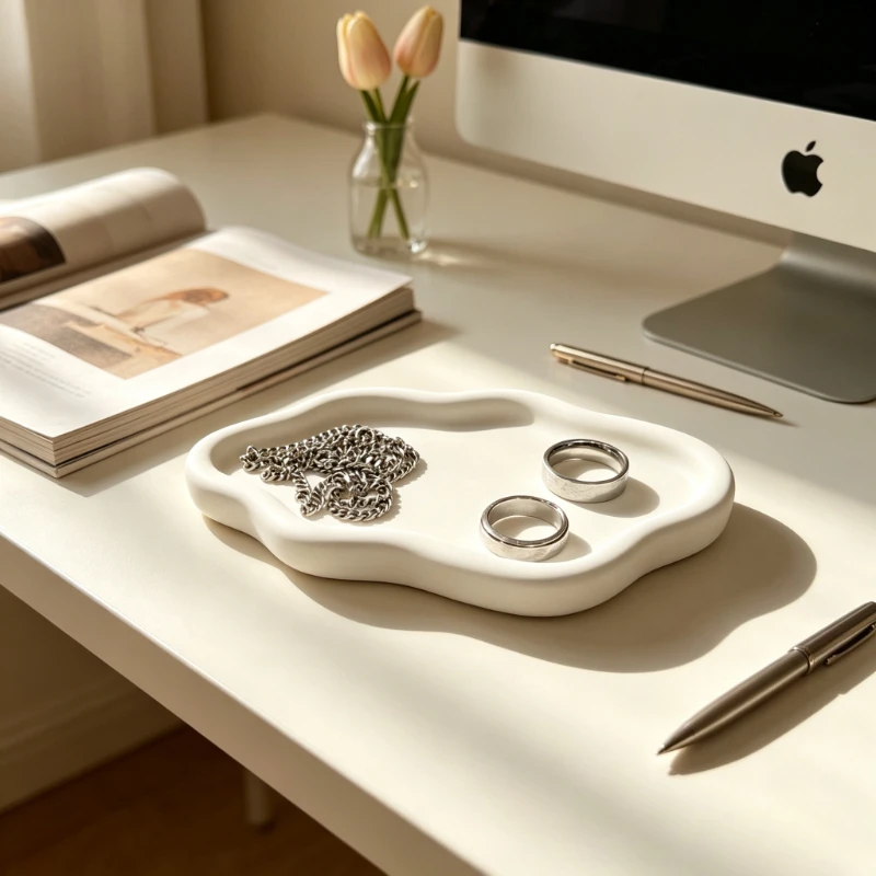 1PCS 3D Relief Cloud Jewelry Tray, Earring Ring Display Plate, Photo Prop, Decorations, Party Supplies, Centerpieces