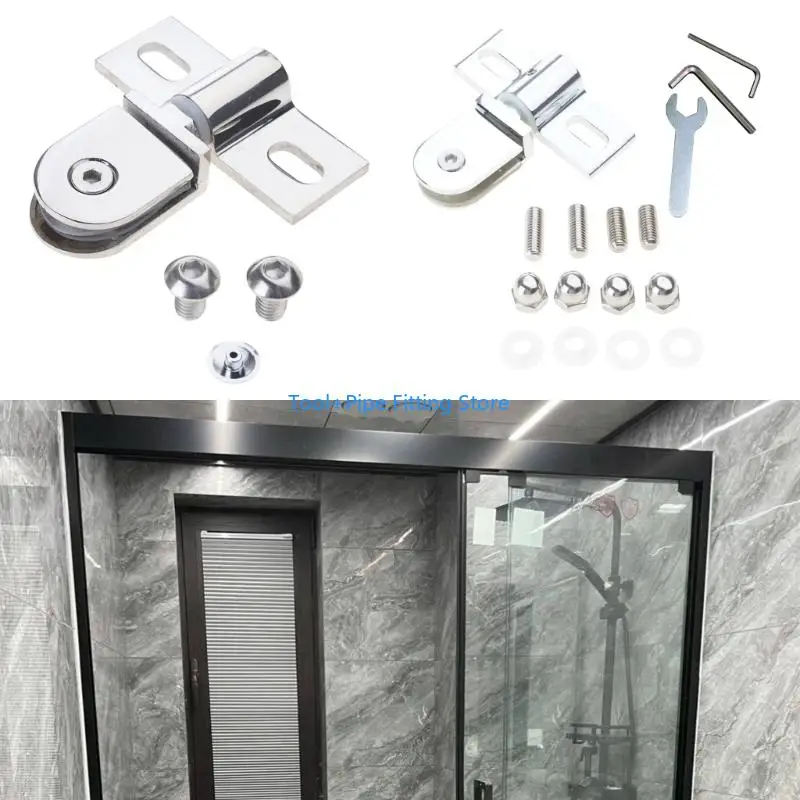 F92B Practical Bathroom Glass Clamp Stainless Steel/Alloy Shower Room Accessory