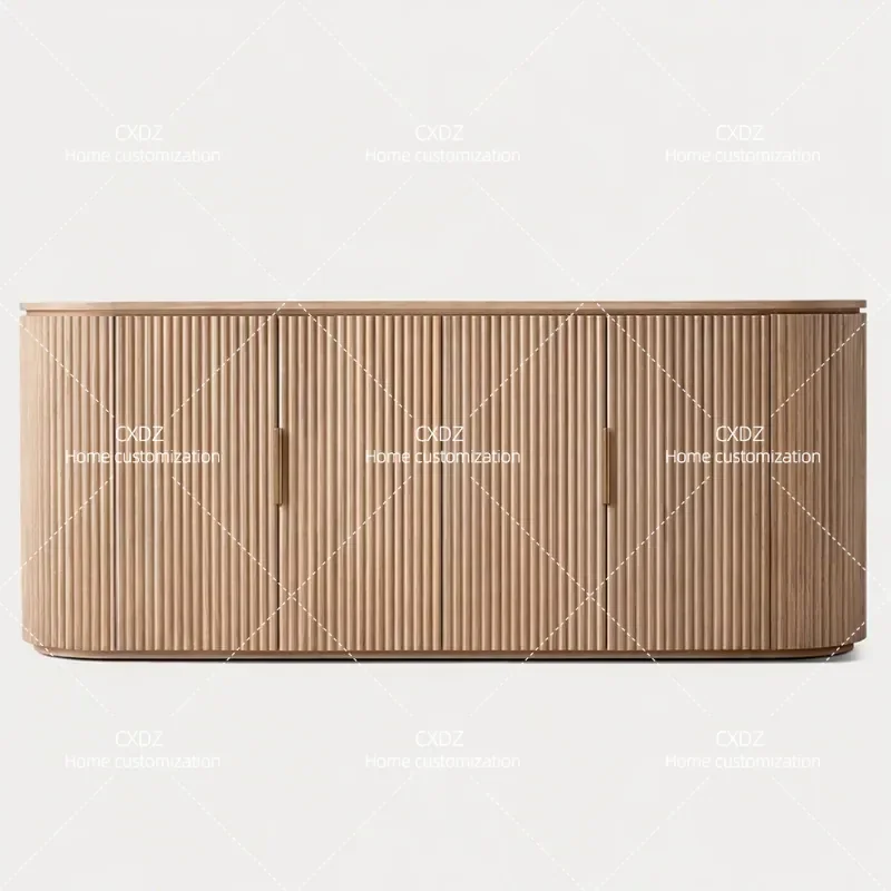 American Furniture Modern Simple Home Entry Entrance Cabinet American Rural Retro Solid Wood TV Cabinet Household Edge