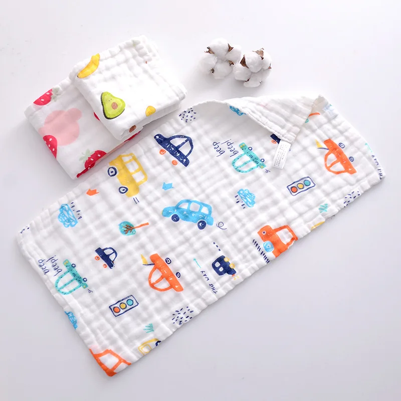 5pcs Muslin 6 layers Cotton Soft Baby Towels Baby Face Towel Handkerchief Bathing Feeding Face Washcloth Wipe burp cloths