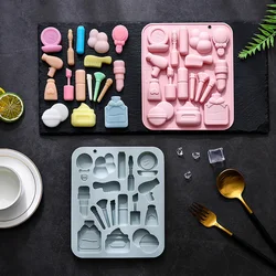 17 Holes Different Beauty Tools Modeling Silicone Mold Fondant Cake Chocolate Mold Ice Cube Cake Mould Baking Accessories