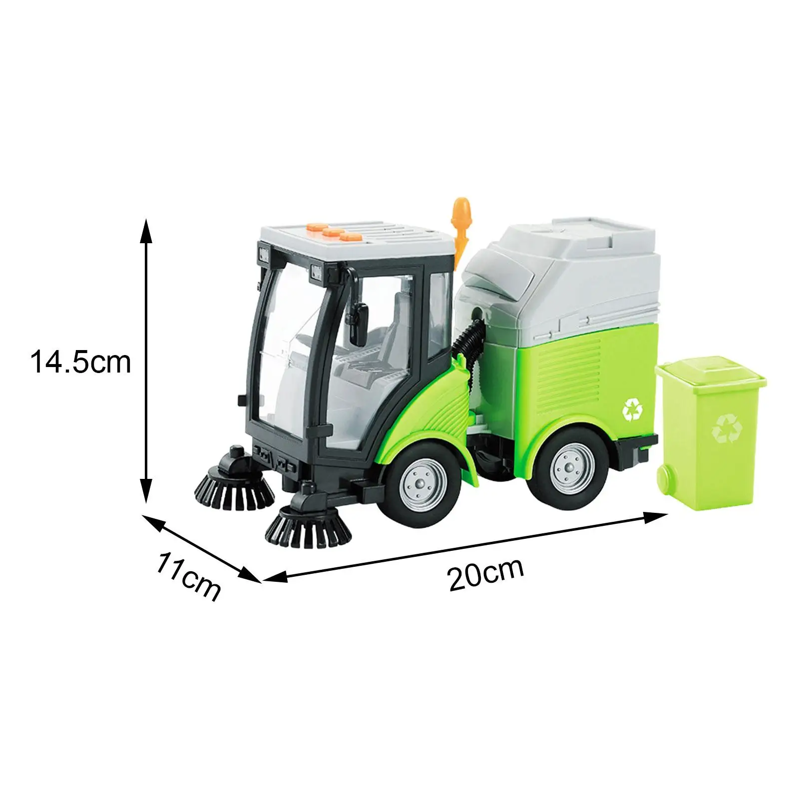 Children Simulation Road Sweeper Toy Rotating Brushes Street Sweeper