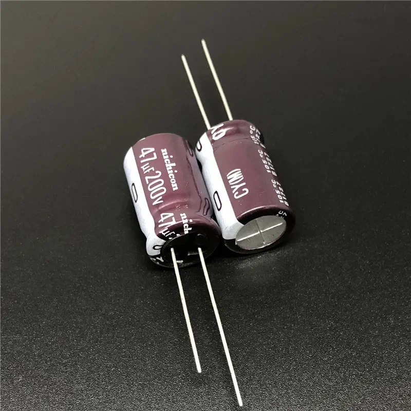 5pcs/50pcs 47 미크로포맷 200V NICHICON CY 시리즈 12.5x20mm 높은 리플 전류 긴 수명 200V47uF 알루미늄 전해 커패시터