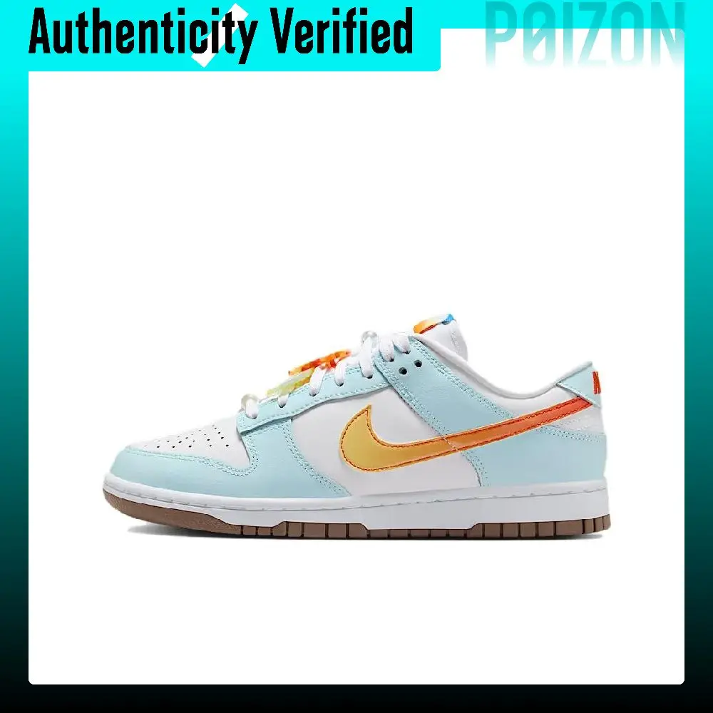 Nike Dunk Skateboard Shoes Women's Low Top White Blue IB8877-191