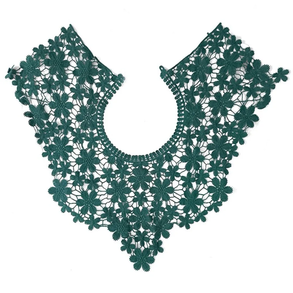 Detachable Milk Silk Lace Collar Embroidery Craft Water Soluble Lace Shawl Multi Colors Hollow Out Lace Applique DIY Craft