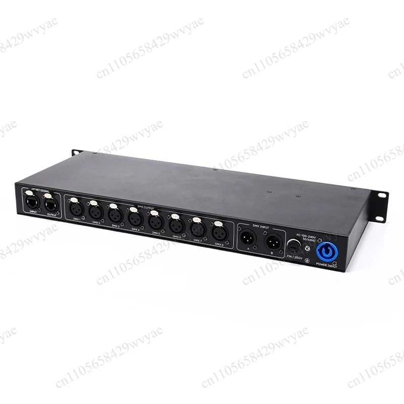 Artnet DMX 8 Port Network Expander, 8x512 Output 4096 Channels, Artnet to DMX Node for Stage DJ Lighting Controller