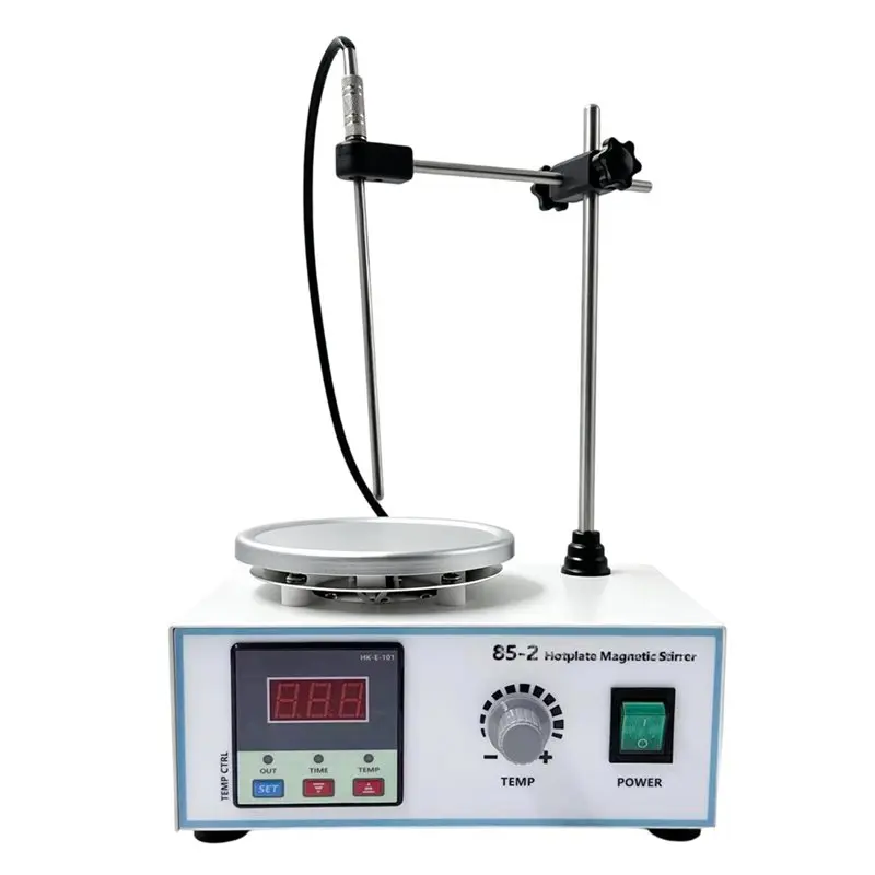 ABZW Heating Mixer Magnetic Stirrer With Hot Plate Digital Display 300-2600RPM Timing Lab Liquid Stirrer EU Plug