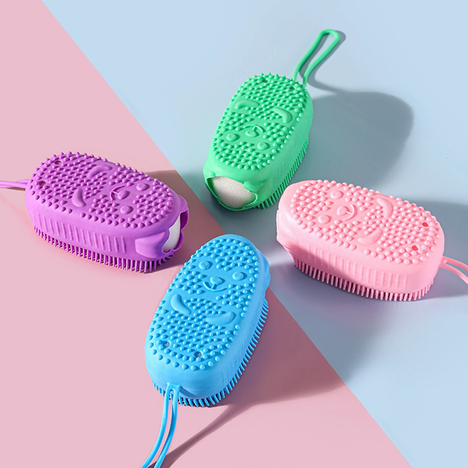 Bath Massage Shower Brush Handheld Comfortable Cleaning Skin Scrubber for Family Friend Neighbor Gift