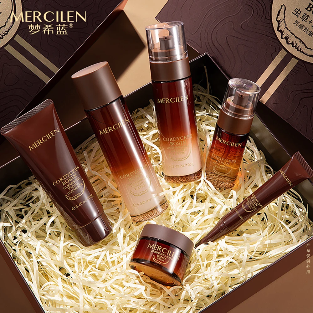

Cordyceps Bosein Moisturizing Face Toner Lotion Eye Cream Face Cream Reduce Fine Lines Firming Lifting Brighten Skincare Sets