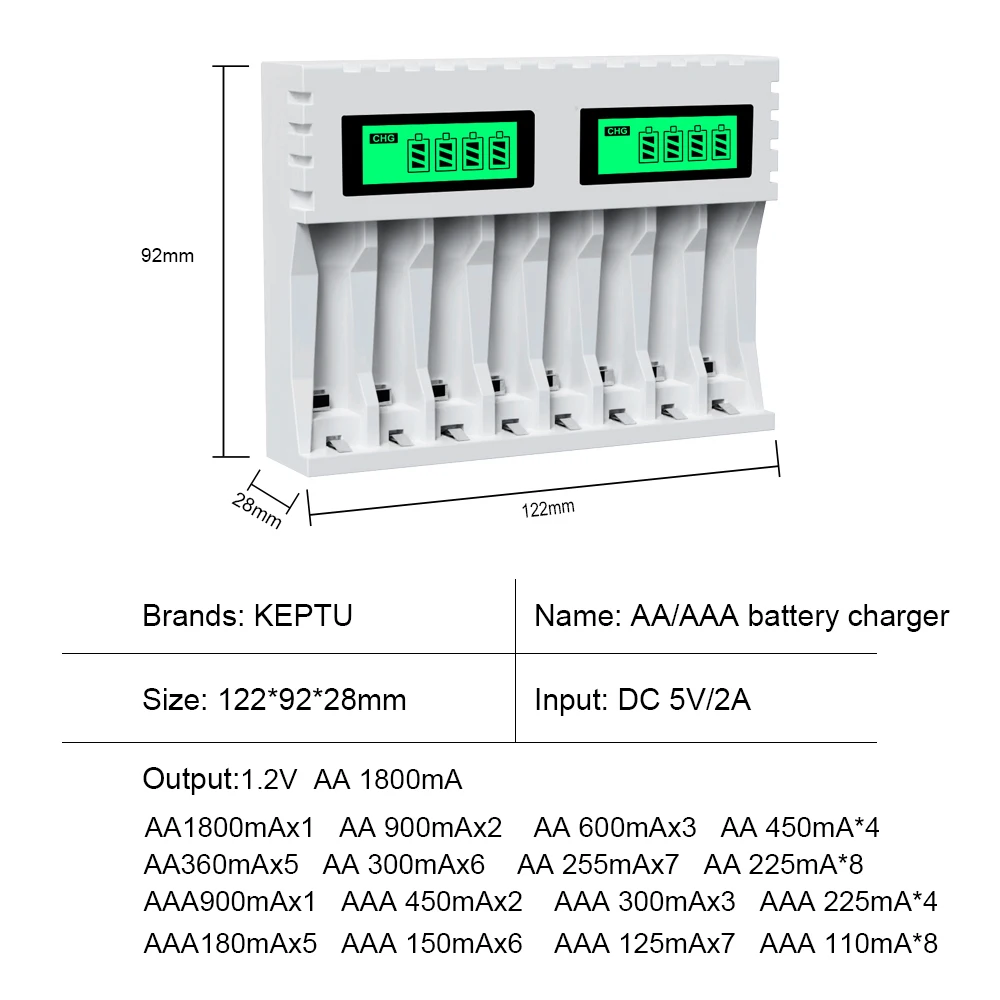 AA 1.2v Rechargeable Batteries + AAA rechargeable battery for toys + 1.2V Battery charger for 1.2V Ni-MH AA AAA battery