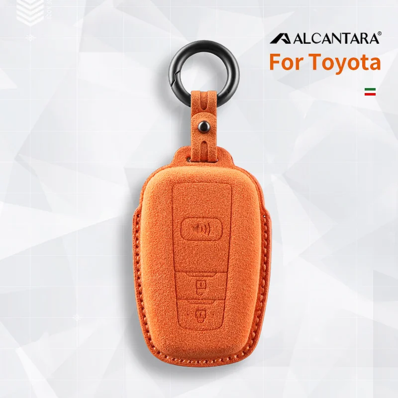 

Alcantara Car Key Case Cover Key Caver For Toyota Prius 2004 - 2009 Corolla Verso Camry Levin Highlander Keychain Accessories