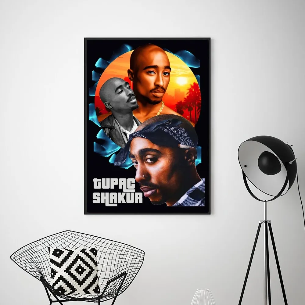 Rapper T-Tupac Shakur 2pac  Poster Prints Wall Pictures Living Room Home Decoration