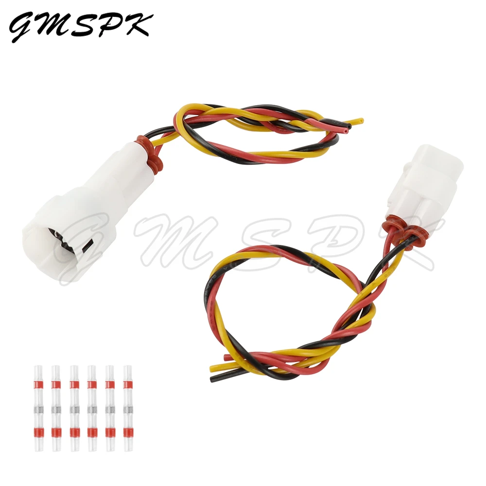 2/4X Motorcycle 3 Pins 12V Power Outlet Connector Auxiliary Plug Power Cable Adapter Fit for Yamaha Super Tenere XT1200Z XTZ1200