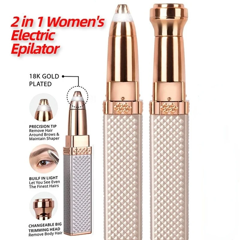 Electric Face Hair Removal Eyebrow Trimmer Epilator Painless Facial Bikin Hair Remover Shaver Razor Depilator Tool for Women