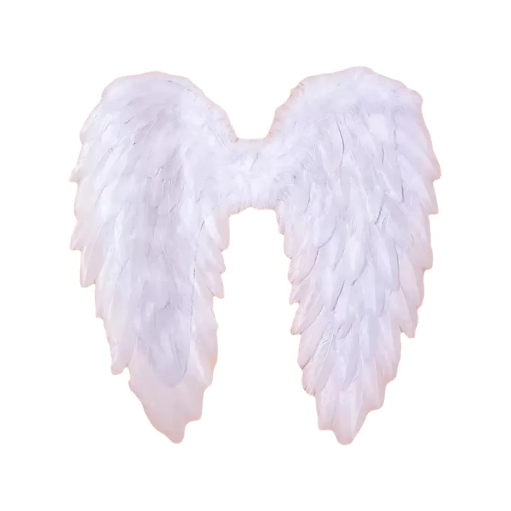 Solid Color Angel Feather Wing Photo Props Women Cosplay Accessories Devil Feather Wing Dance Show Props Large Halloween Wing