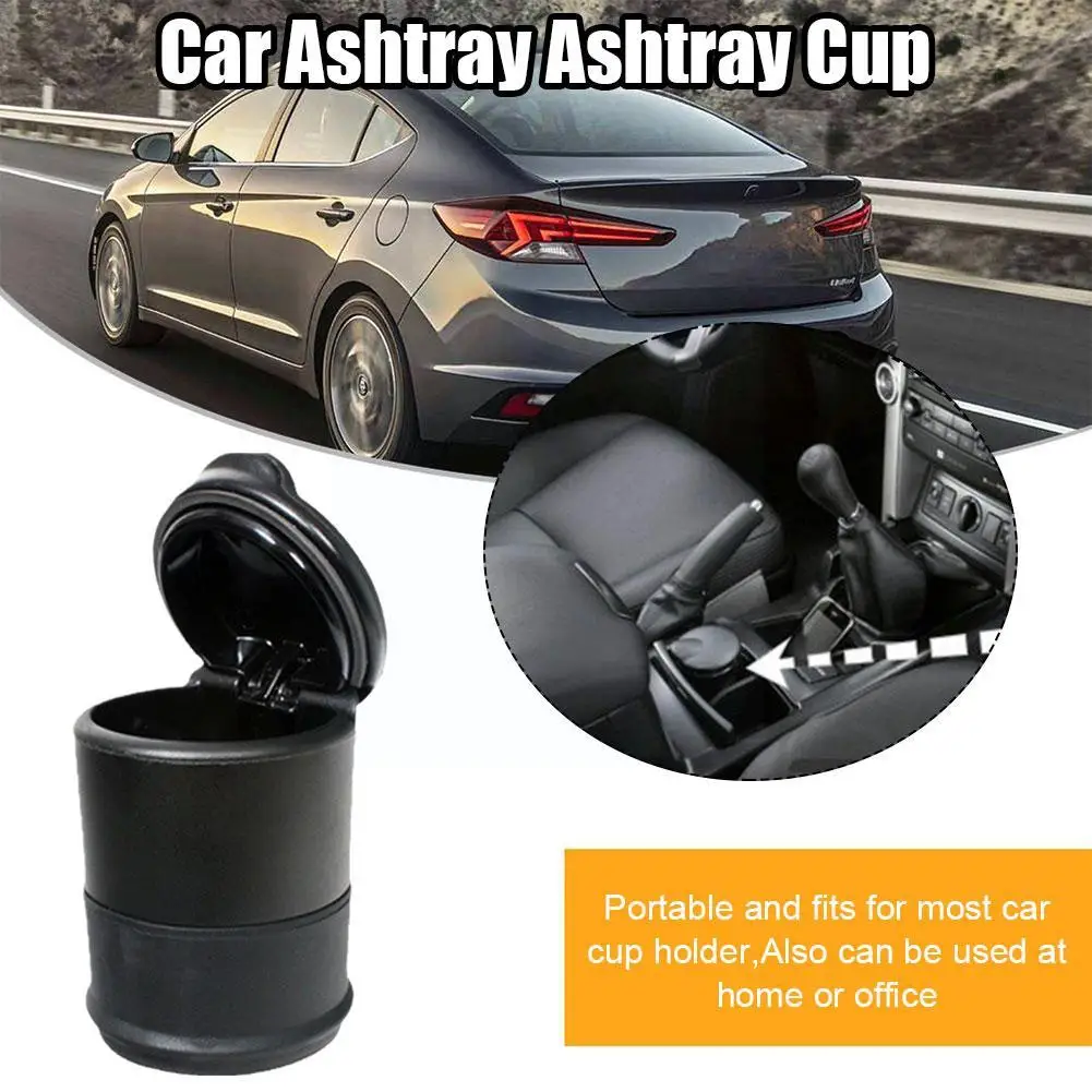 Portable Car Ashtray Universal Auto Ashtray Cigarette Interior Accessories Car Decor Cup Auto Holders Ash Interior 8*8*5cm C8J0