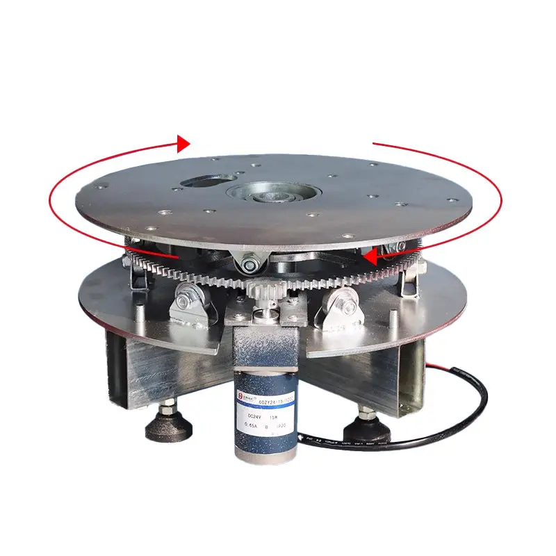 Electric turntable rotary table car rotating shooting base showing steel frame remote control automatic rotor motor
