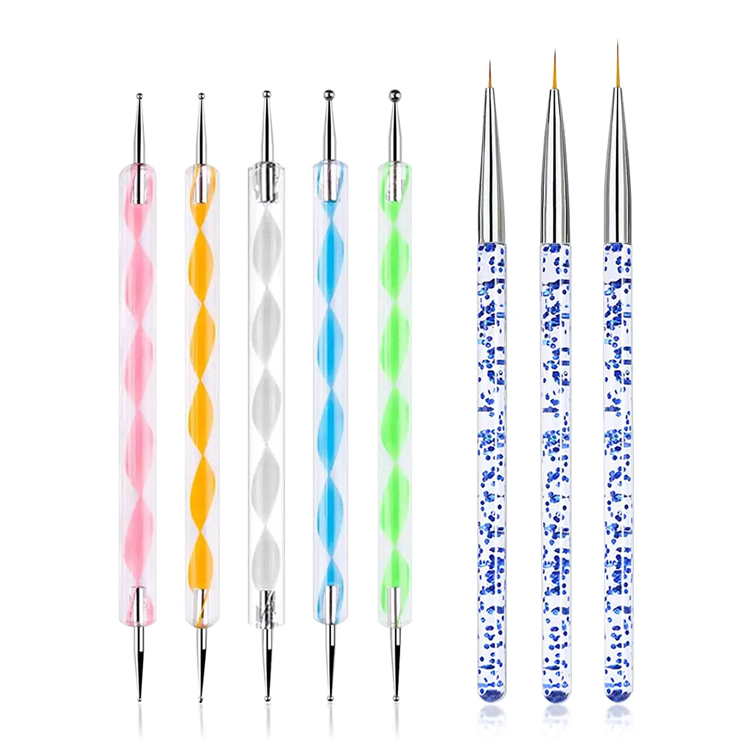 

Professional Nail Art Brushes-Sable Nail Art Brush Pen Dotting Pen Tool Dot Paint Manicure kit with Nail Painting Brushes