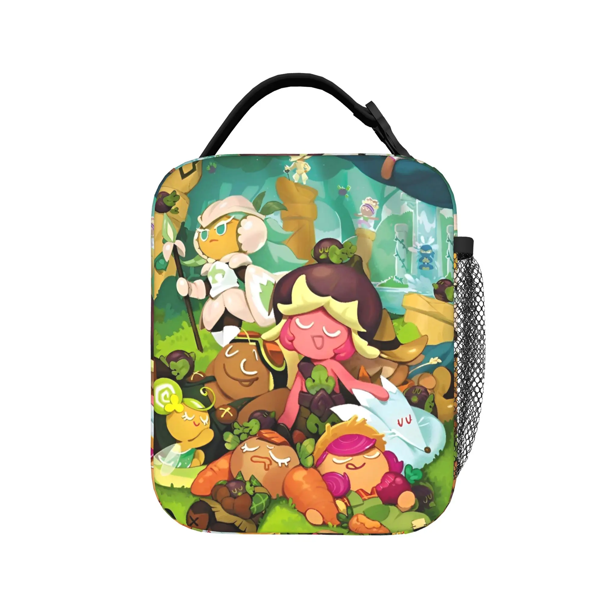 Cookie Run Kingdom Characters Insulated Lunch Bags Leakproof Gacha Game Reusable Thermal Bag Lunch Box Tote Work  Outdoor