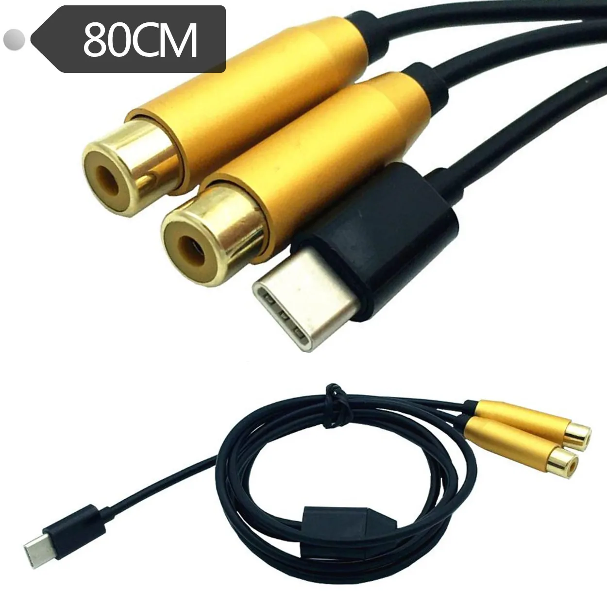 

type-c to 2rca female Lotus for Mi 6 LeEco pro 3 Music max x900 1MAX audio cable