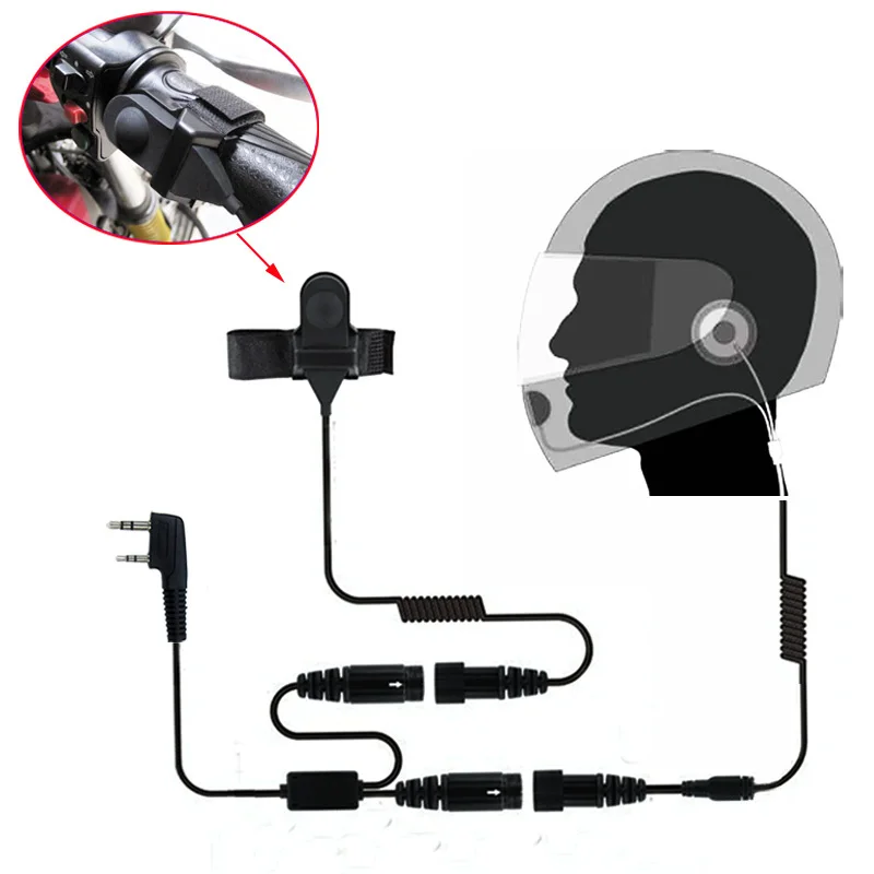 

Motorcycle Full Face Helmet Headset Earpiece for Two Way Radio Baofeng Walkie Talkie uv-5r UV-5RA Plus BF-888S GT-3 GT-3TP Mark