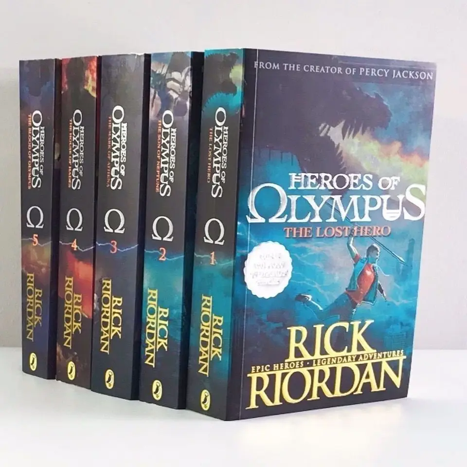 

5 Books Percy Jackson Heroes of Olympians Second Season English Original Novel Books Children's English Picture Book Sets