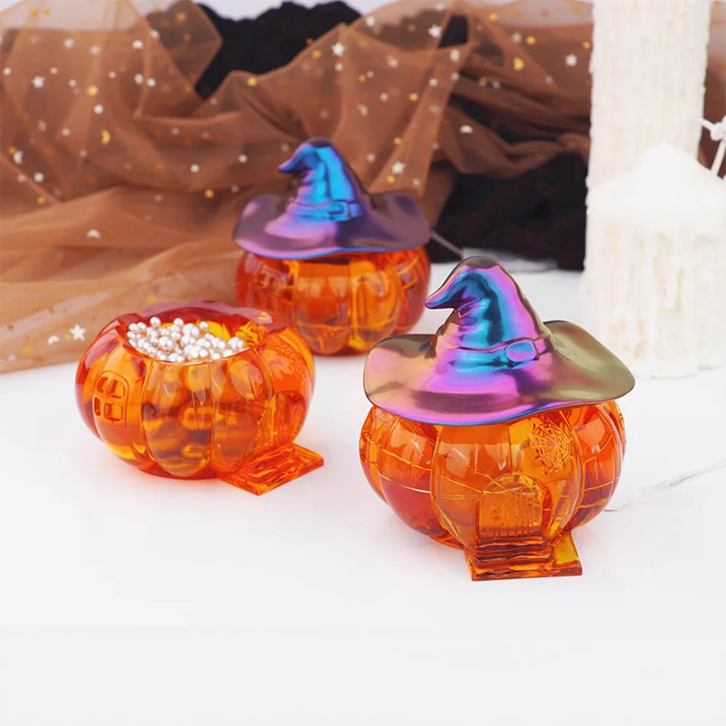 

DIY Хэллоуин ведьма тыква хатинка дом коробка для хранения конфет коробка зеркало силиконовая форма украшение дома ремесло подарки