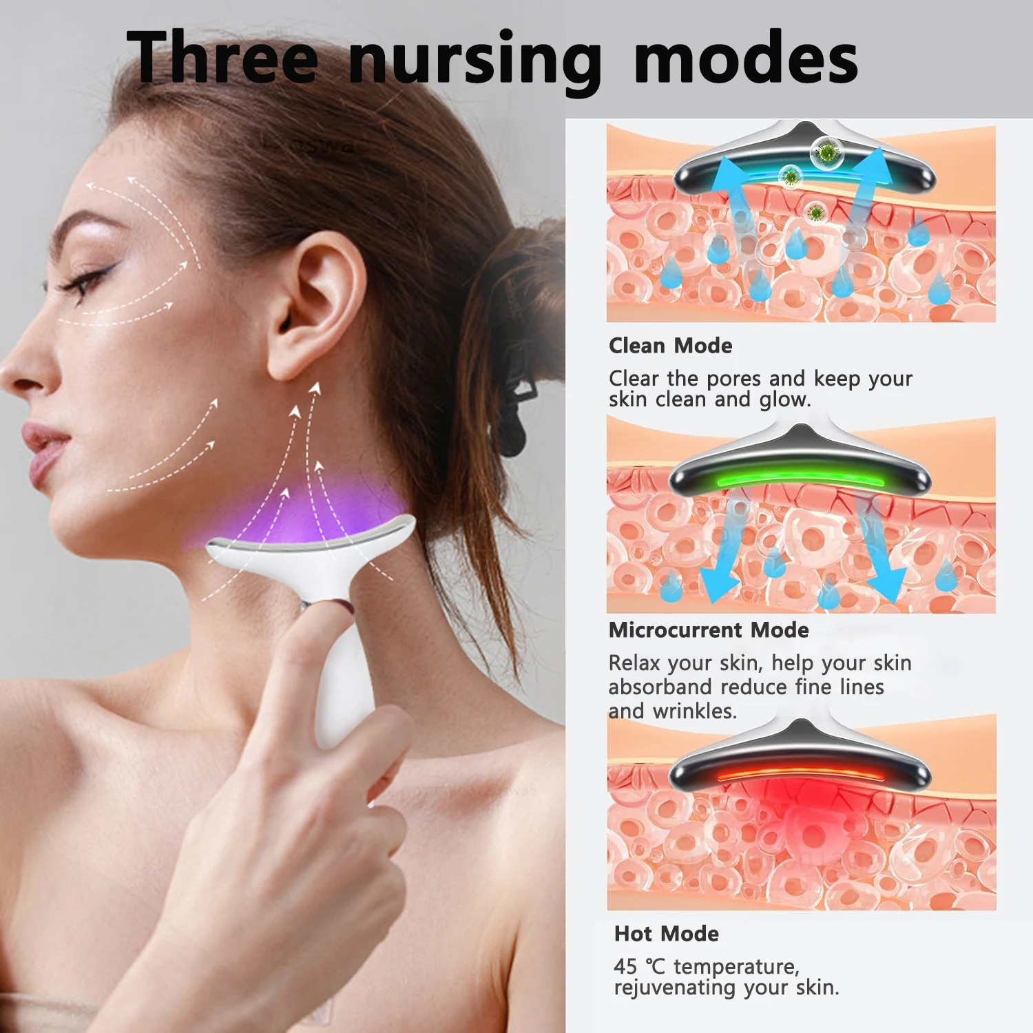 Face Massager Facial Microcurrent Neck Face Lifting Device Anti-aging Facial Massage Neck Anti Wrinkle Skin Tightening Device